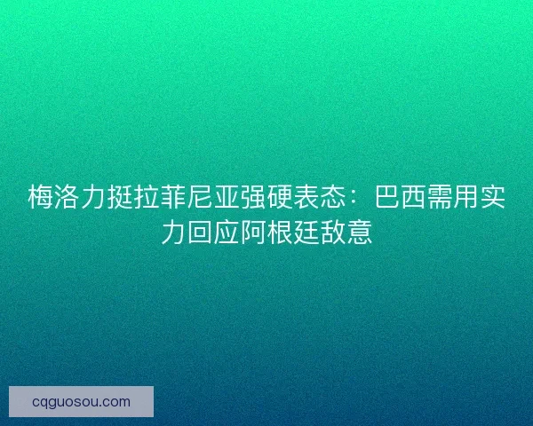 梅洛力挺拉菲尼亚强硬表态：巴西需用实力回应阿根廷敌意